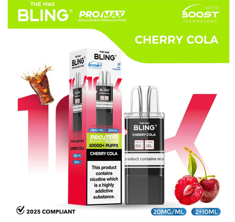 Buy Bulk Wholesale The Bling 10k Pro Max Replacement Pods (BOX OF 5) - vapesourceuk