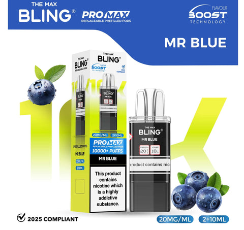 Buy Bulk Wholesale The Bling 10k Pro Max Replacement Pods (BOX OF 5) - vapesourceuk