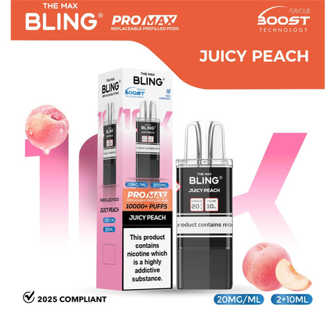 Buy Bulk Wholesale The Bling 10k Pro Max Replacement Pods (BOX OF 5) - vapesourceuk