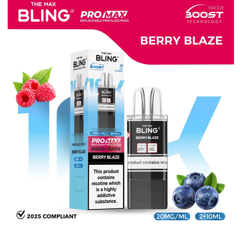 Buy Bulk Wholesale The Bling 10k Pro Max Replacement Pods (BOX OF 5) - vapesourceuk