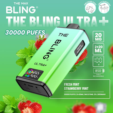 Buy Bulk Wholesale The Bling Ultra Plus 30k Prefilled Vape Pod Kit Box of 5 - vapesourceuk