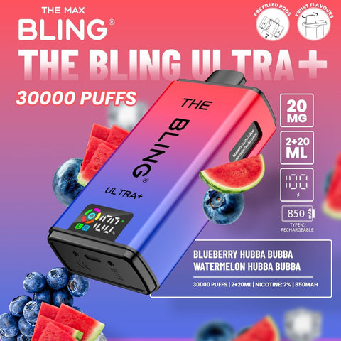 Buy Bulk Wholesale The Bling Ultra Plus 30k Prefilled Vape Pod Kit Box of 5 - vapesourceuk