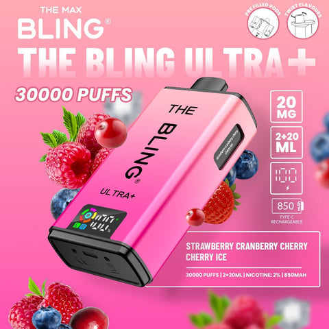 Buy Bulk Wholesale The Bling Ultra Plus 30k Prefilled Vape Pod Kit Box of 5 - vapesourceuk