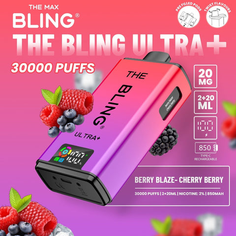 Buy Bulk Wholesale The Bling Ultra Plus 30k Prefilled Vape Pod Kit Box of 5 - vapesourceuk