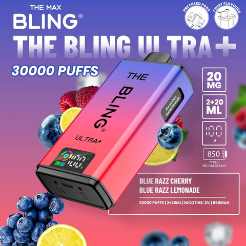 Buy Bulk Wholesale The Bling Ultra Plus 30k Prefilled Vape Pod Kit Box of 5 - vapesourceuk
