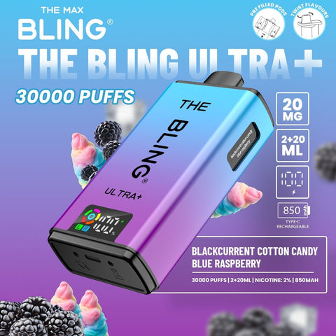 Buy Bulk Wholesale The Bling Ultra Plus 30k Prefilled Vape Pod Kit Box of 5 - vapesourceuk