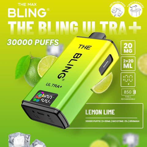 Buy Bulk Wholesale The Bling Ultra Plus 30k Prefilled Vape Pod Kit Box of 5 - vapesourceuk