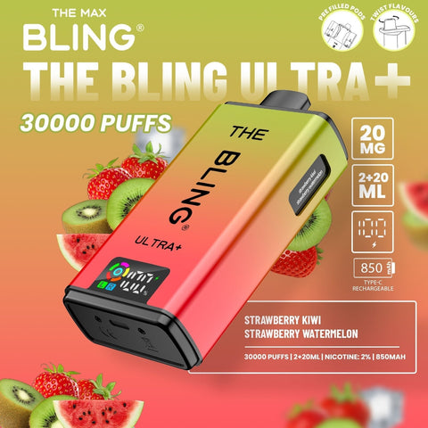 Buy Bulk Wholesale The Bling Ultra Plus 30k Prefilled Vape Pod Kit Box of 5 - vapesourceuk