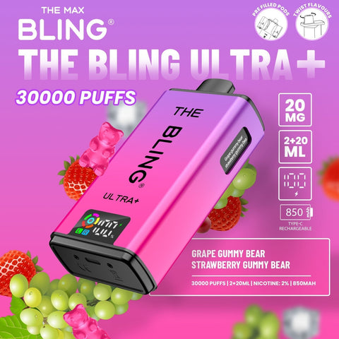 Buy Bulk Wholesale The Bling Ultra Plus 30k Prefilled Vape Pod Kit Box of 5 - vapesourceuk