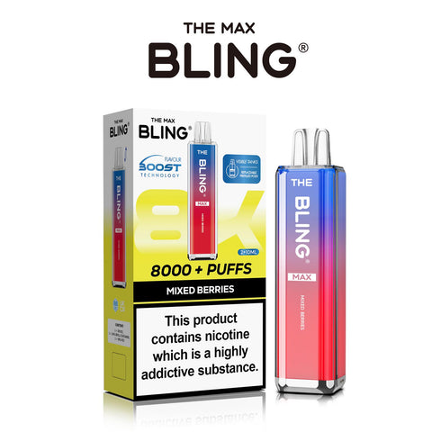 Buy Bulk Wholesale The Crystal Bling Max 8000 Prefilled Vape Pod Kit Box of 5 - vapesourceuk