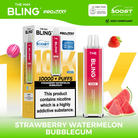 Buy Bulk Wholesale The Crystal Bling Max 8000 Prefilled Vape Pod Kit Box of 5 - vapesourceuk