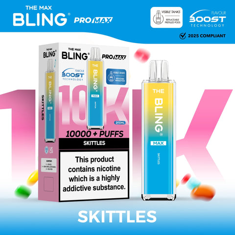 Buy Bulk Wholesale The Crystal Bling Max 8000 Prefilled Vape Pod Kit Box of 5 - vapesourceuk