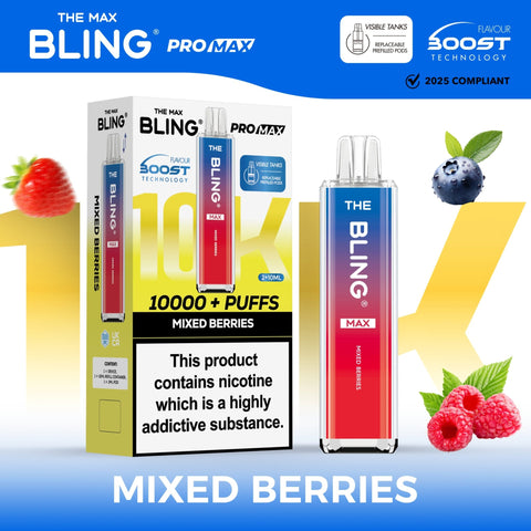 Buy Bulk Wholesale The Crystal Bling Max 8000 Prefilled Vape Pod Kit Box of 5 - vapesourceuk