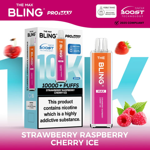 Buy Bulk Wholesale The Crystal Bling Max 8000 Prefilled Vape Pod Kit Box of 5 - vapesourceuk