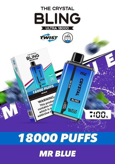 Buy Bulk Wholesale The Crystal Bling Pro Ultra Twist 18k Disposable Vape Box of 10 - vapesourceuk