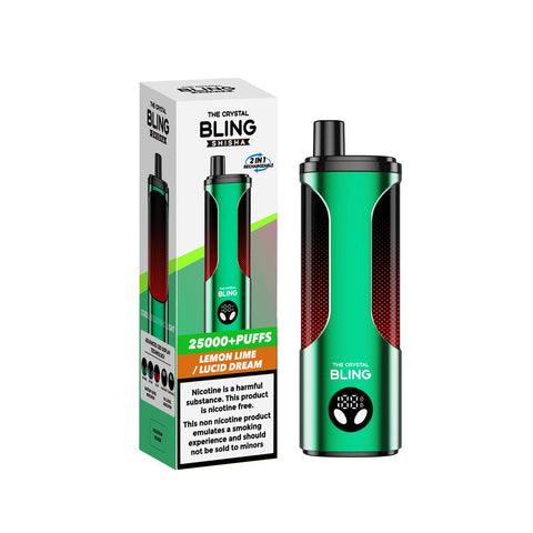 Buy Bulk Wholesale The Crystal Bling Shisha 25000 Disposable Vape Box of 5 - vapesourceuk