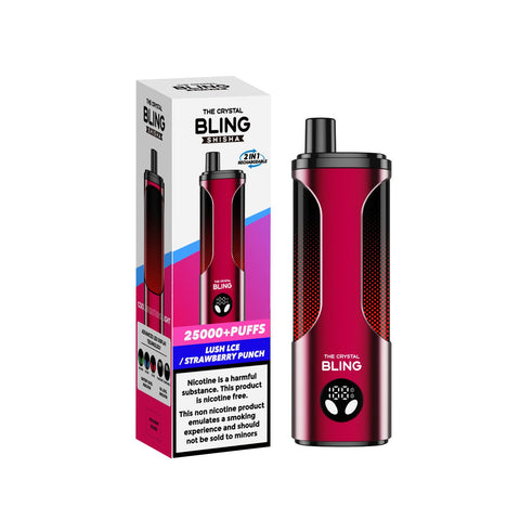 Buy Bulk Wholesale The Crystal Bling Shisha 25000 Disposable Vape Box of 5 - vapesourceuk