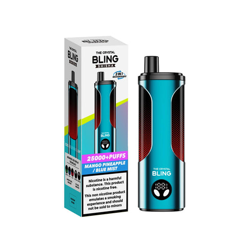 Buy Bulk Wholesale The Crystal Bling Shisha 25000 Disposable Vape Box of 5 - vapesourceuk