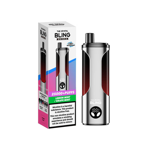 Buy Bulk Wholesale The Crystal Bling Shisha 25000 Disposable Vape Box of 5 - vapesourceuk