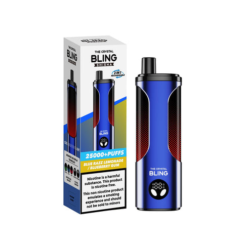 Buy Bulk Wholesale The Crystal Bling Shisha 25000 Disposable Vape Box of 5 - vapesourceuk