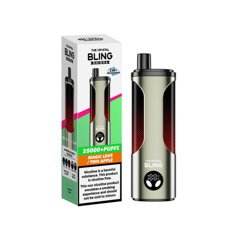 Buy Bulk Wholesale The Crystal Bling Shisha 25000 Disposable Vape Box of 5 - vapesourceuk