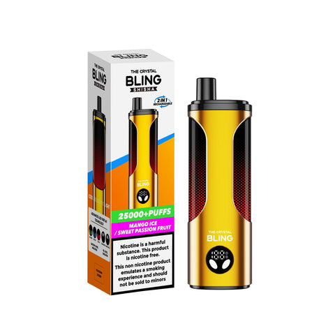 Buy Bulk Wholesale The Crystal Bling Shisha 25000 Disposable Vape Box of 5 - vapesourceuk