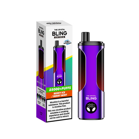 Buy Bulk Wholesale The Crystal Bling Shisha 25000 Disposable Vape Box of 5 - vapesourceuk