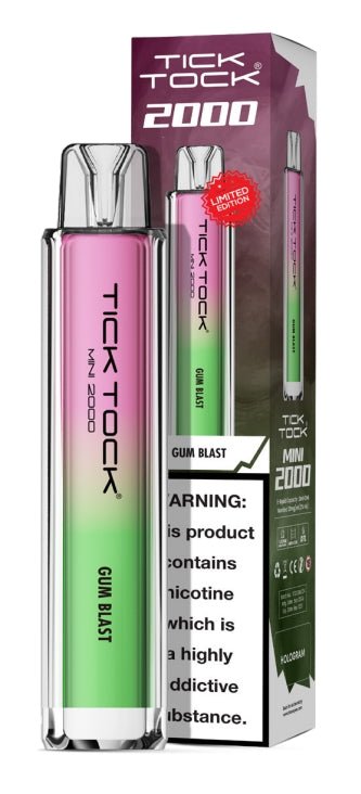 Buy Bulk Wholesale Tick Tock Mini 2k Disposable Vape Box of 10 - vapesourceuk