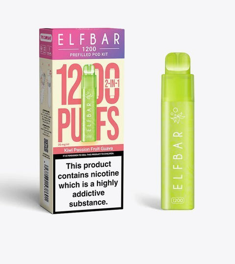 Buy Bulk Wholesale Elfbar 1200 Puffs 2 in 1 Prefilled Pod Kit Box of 5 - vapesourceuk