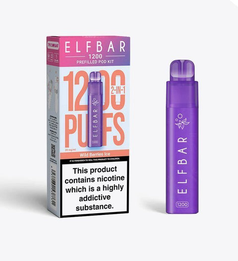 Buy Bulk Wholesale Elfbar 1200 Puffs 2 in 1 Prefilled Pod Kit Box of 5 - vapesourceuk