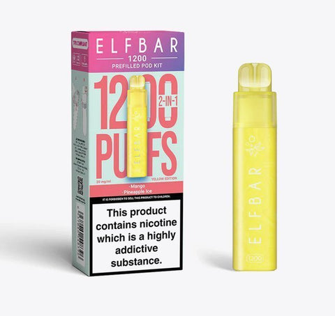 Buy Bulk Wholesale Elfbar 1200 Puffs 2 in 1 Prefilled Pod Kit Box of 5 - vapesourceuk