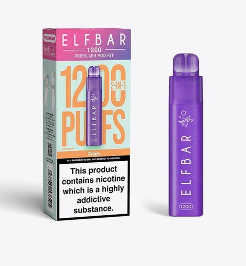 Buy Bulk Wholesale Elfbar 1200 Puffs 2 in 1 Prefilled Pod Kit Box of 5 - vapesourceuk