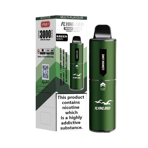Buy Bulk Wholesale Flying Bird Max Pro 3000 Disposable Vape Box of 5 - vapesourceuk