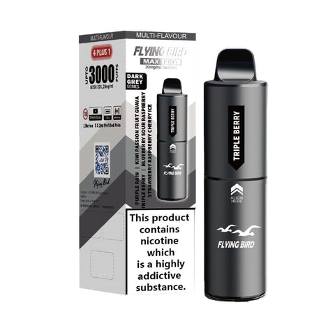 Buy Bulk Wholesale Flying Bird Max Pro 3000 Disposable Vape Box of 5 - vapesourceuk