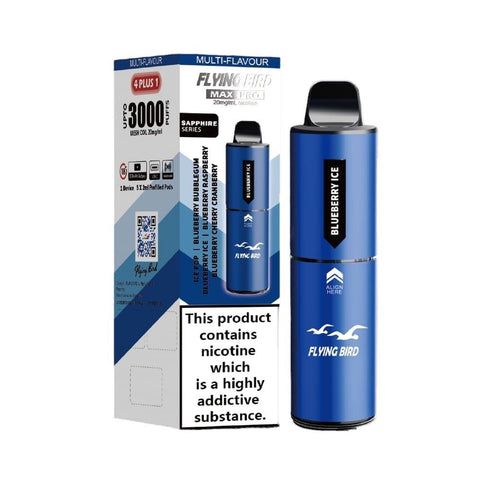 Buy Bulk Wholesale Flying Bird Max Pro 3000 Disposable Vape Box of 5 - vapesourceuk