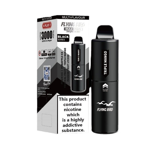 Buy Bulk Wholesale Flying Bird Max Pro 3000 Disposable Vape Box of 5 - vapesourceuk
