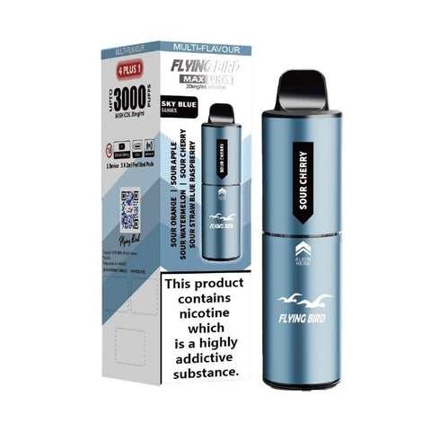 Buy Bulk Wholesale Flying Bird Max Pro 3000 Disposable Vape Box of 5 - vapesourceuk