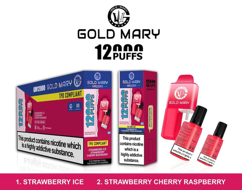 Buy Bulk Wholesale Gold Mary 12000 Disposable Vape Box of 5 - vapesourceuk