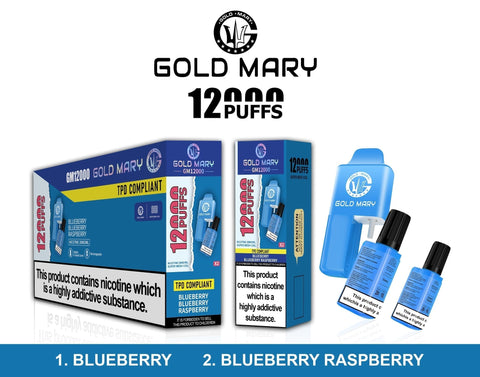 Buy Bulk Wholesale Gold Mary 12000 Disposable Vape Box of 5 - vapesourceuk