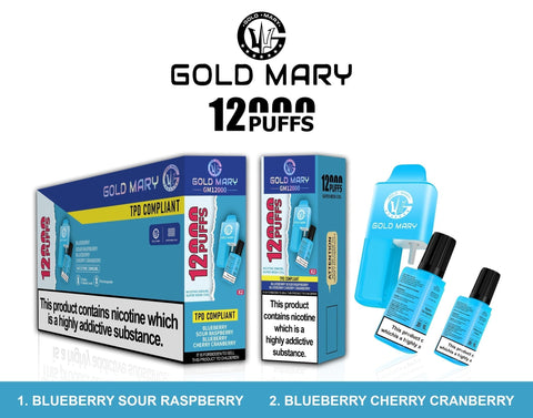 Buy Bulk Wholesale Gold Mary 12000 Disposable Vape Box of 5 - vapesourceuk