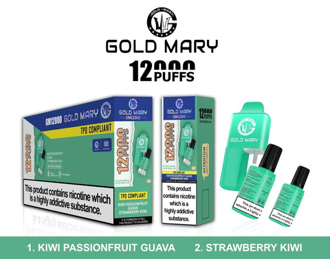Buy Bulk Wholesale Gold Mary 12000 Disposable Vape Box of 5 - vapesourceuk