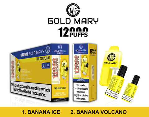 Buy Bulk Wholesale Gold Mary 12000 Disposable Vape Box of 5 - vapesourceuk