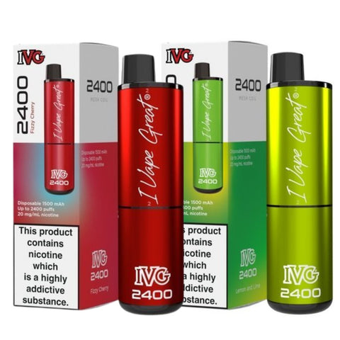 Buy Bulk Wholesale IVG 2400 Disposable Vape Box of 5 - vapesourceuk