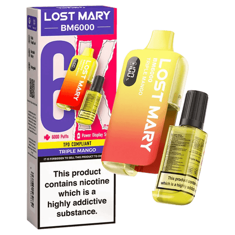 Buy Bulk Wholesale Lost Mary BM6000 Disposable Vape Box of 5 - vapesourceuk