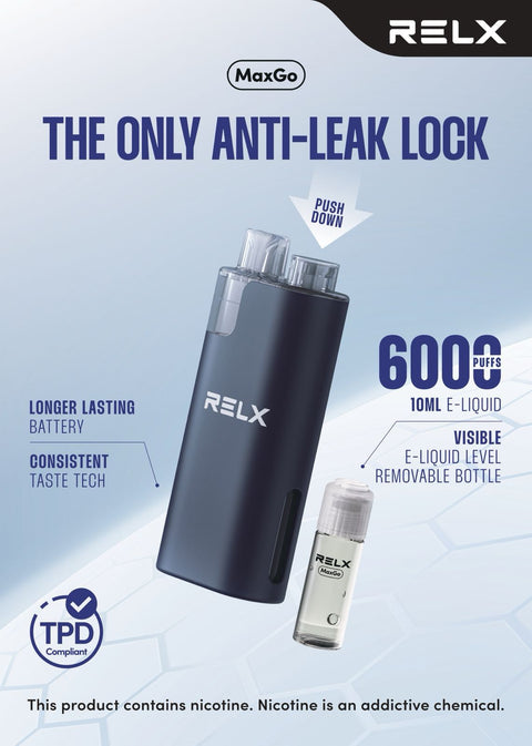 Buy Bulk Wholesale Relx Max Go 6000 Disposable Vape Box of 5 - vapesourceuk