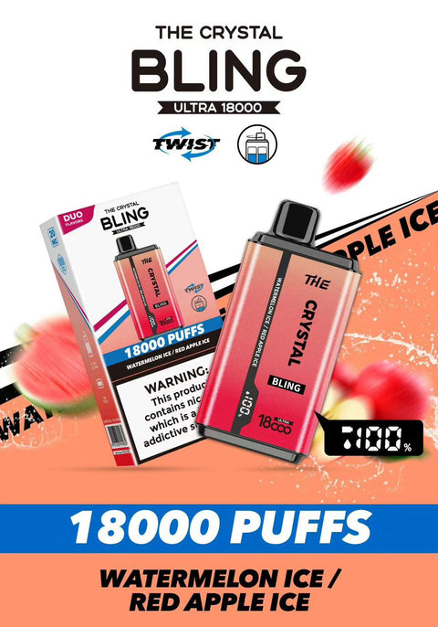 Buy Bulk Wholesale The Crystal Bling Ultra Twist 18000 Disposable Vape Box of 10 - vapesourceuk