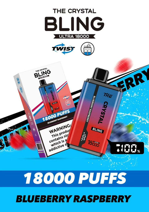 Buy Bulk Wholesale The Crystal Bling Ultra Twist 18000 Disposable Vape Box of 10 - vapesourceuk