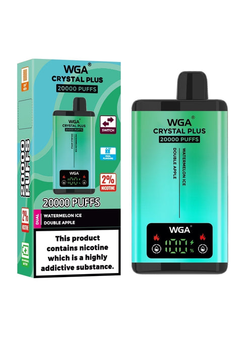 Buy Bulk Wholesale WGA Crystal Plus 20000 Disposable Vape Box of 10 - vapesourceuk