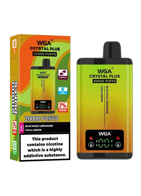 Buy Bulk Wholesale WGA Crystal Plus 20000 Disposable Vape Box of 10 - vapesourceuk