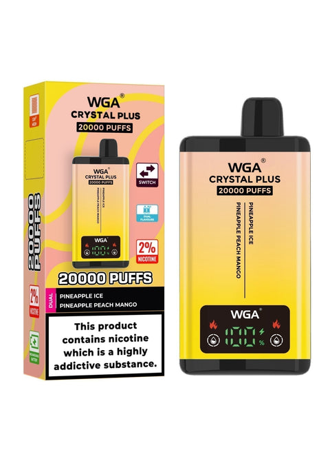 Buy Bulk Wholesale WGA Crystal Plus 20000 Disposable Vape Box of 10 - vapesourceuk